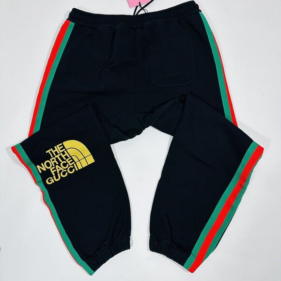 Gucci x The North Face XL Black Stripe Logo Print Sweatpants Jogger NWT $1600 - Picture 6 of 12